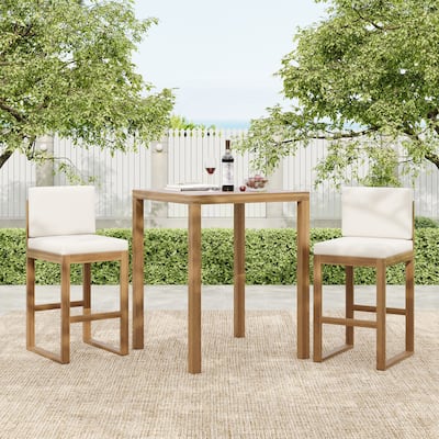 Christopher Knight Home Cole 3-piece Outdoor Acacia Wood Bar set