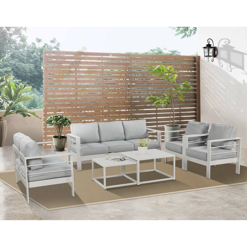 Royalcraft 6 pcs Aluminum Outdoor Patio Conversation Set