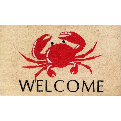 A1HC Natural Coco Coir Door Mat with Heavy Duty Non-Slip PVC Backing - 18" x 30" - Easy to Clean