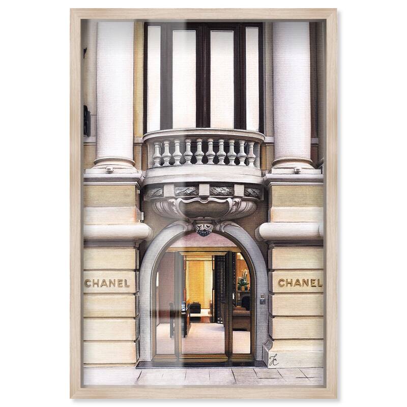 Expensive Store in Paris Shadowbox by Art Remedy - Natural - 20" x 30"