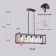 preview thumbnail 6 of 4, 35.4-Inch 5 Light Farmhouse Linear Chandelier for Dining Room Pool Table Pendant Light Fixture