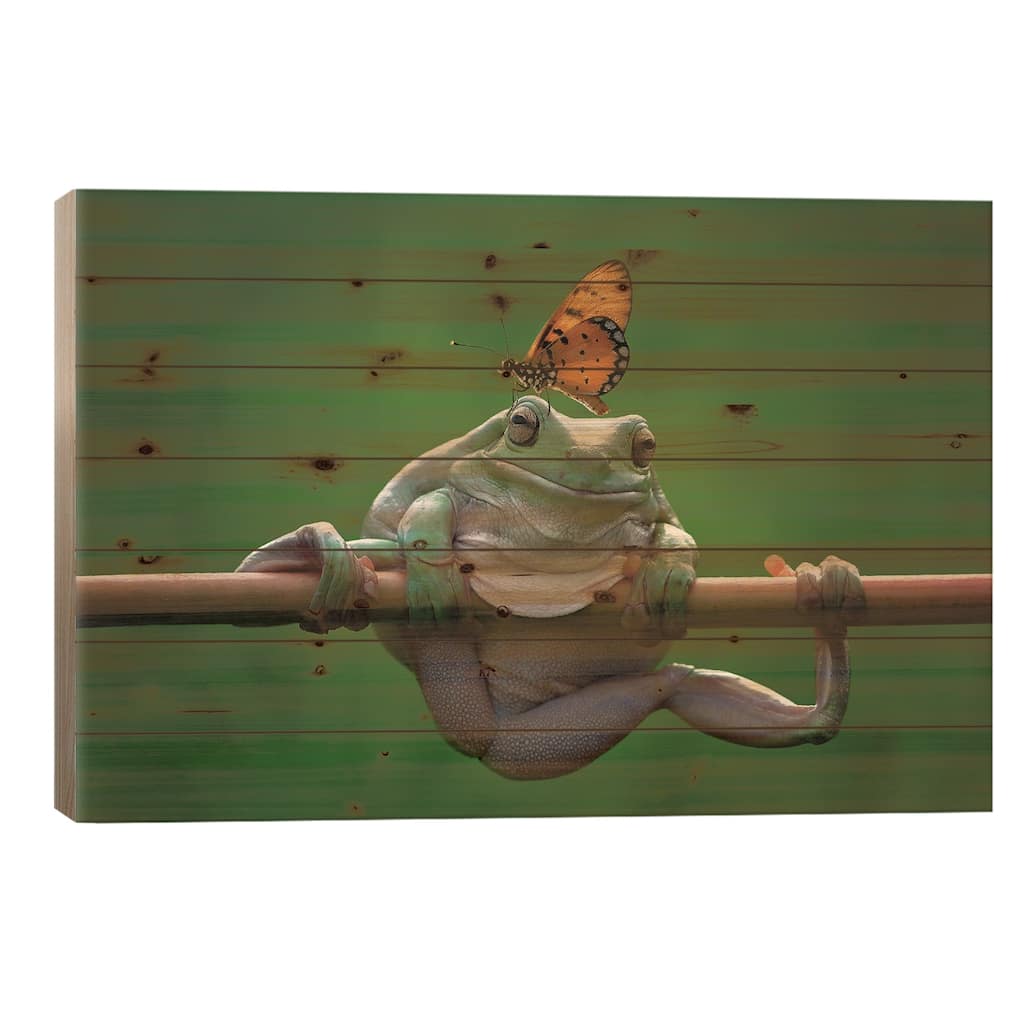 My Best Friend Print On Wood by Edy Pamungkas - Multi-Color