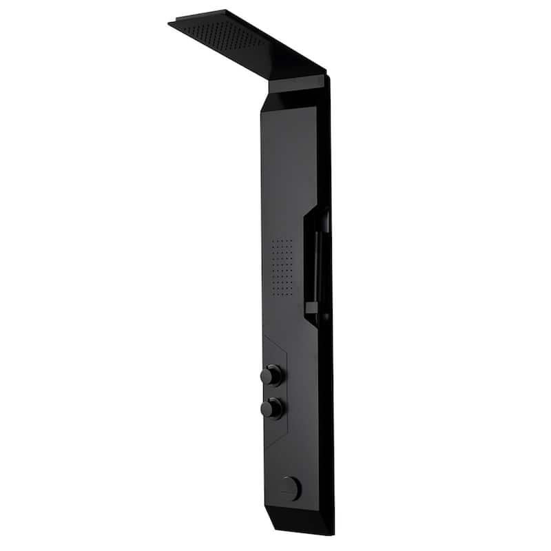 WIZ 1-Jet Rainfall Modern Shower Panel System - Matte Black