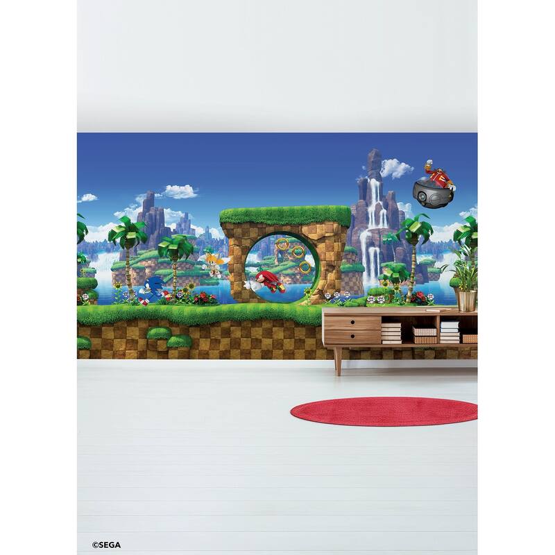 RoomMates Sonic the Hedgehog Green Hill Peel and Stick Mural - N/A