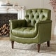 preview thumbnail 14 of 68, HULALA HOME Wemer Traditional Genuine Leather Armchair with Tufted Back