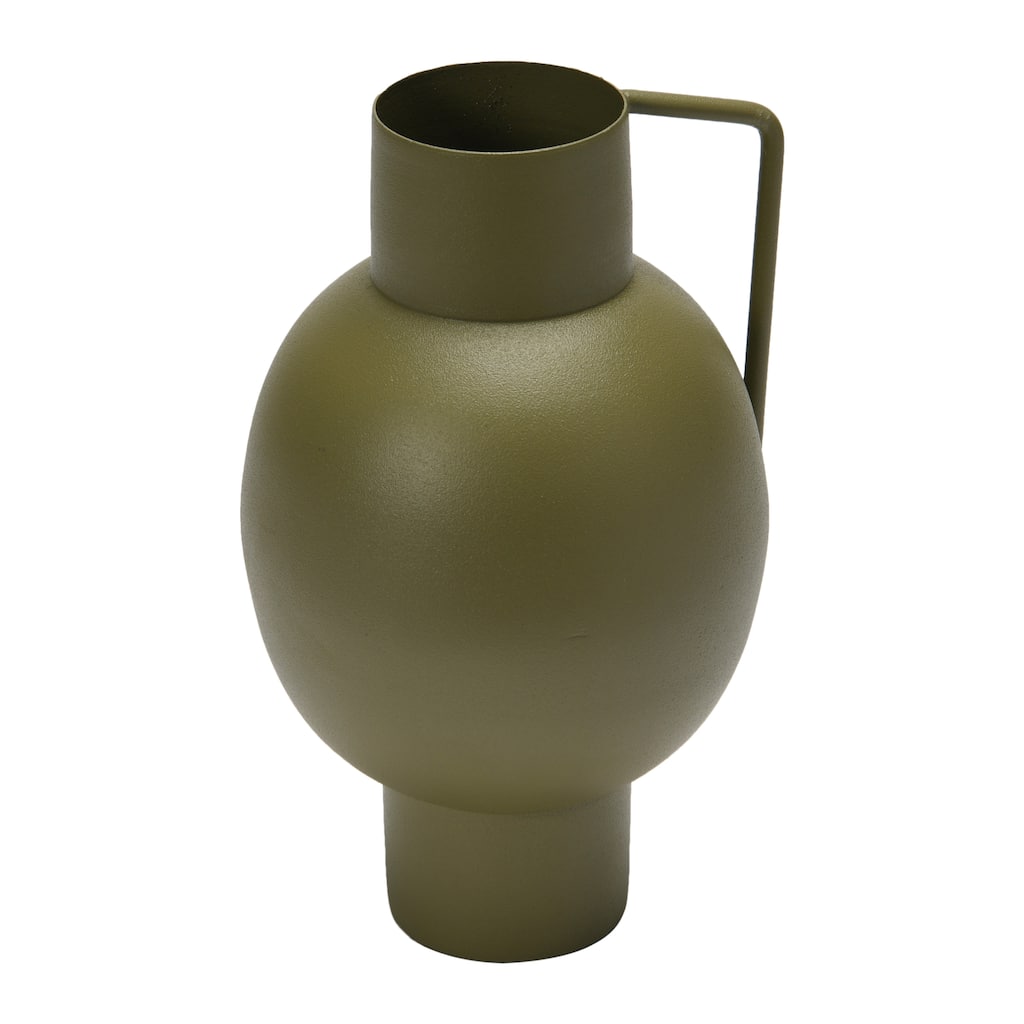 Textured Metal Vase with Handle