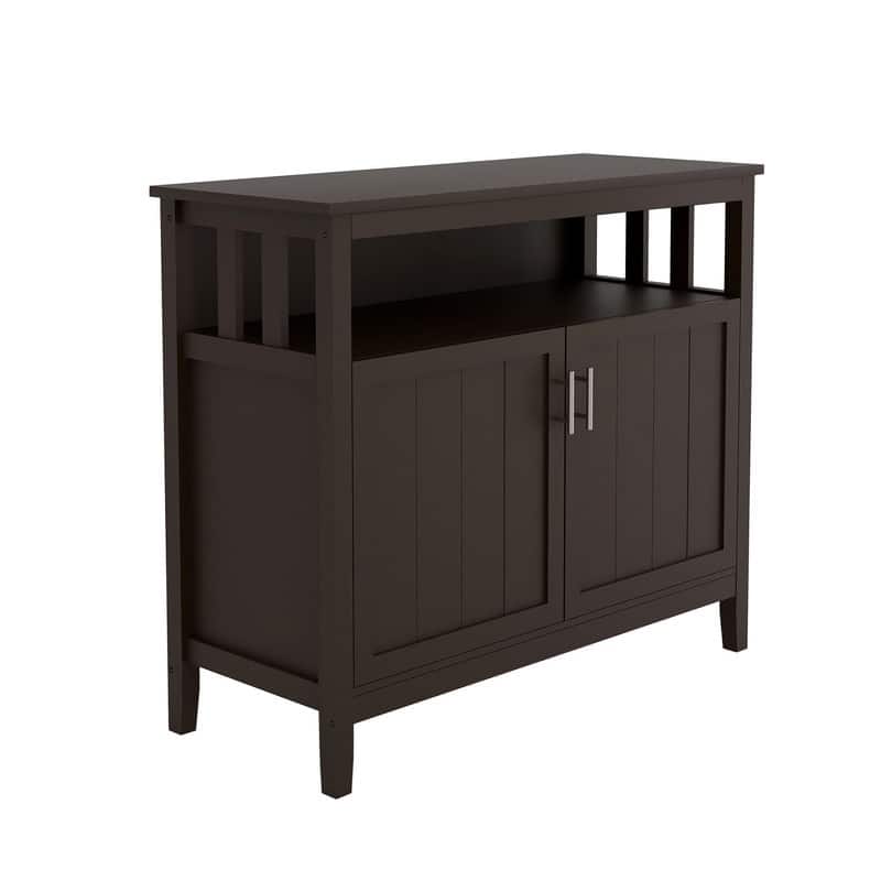 Living Room Wood Storage Cabinet with Doors and Shelves