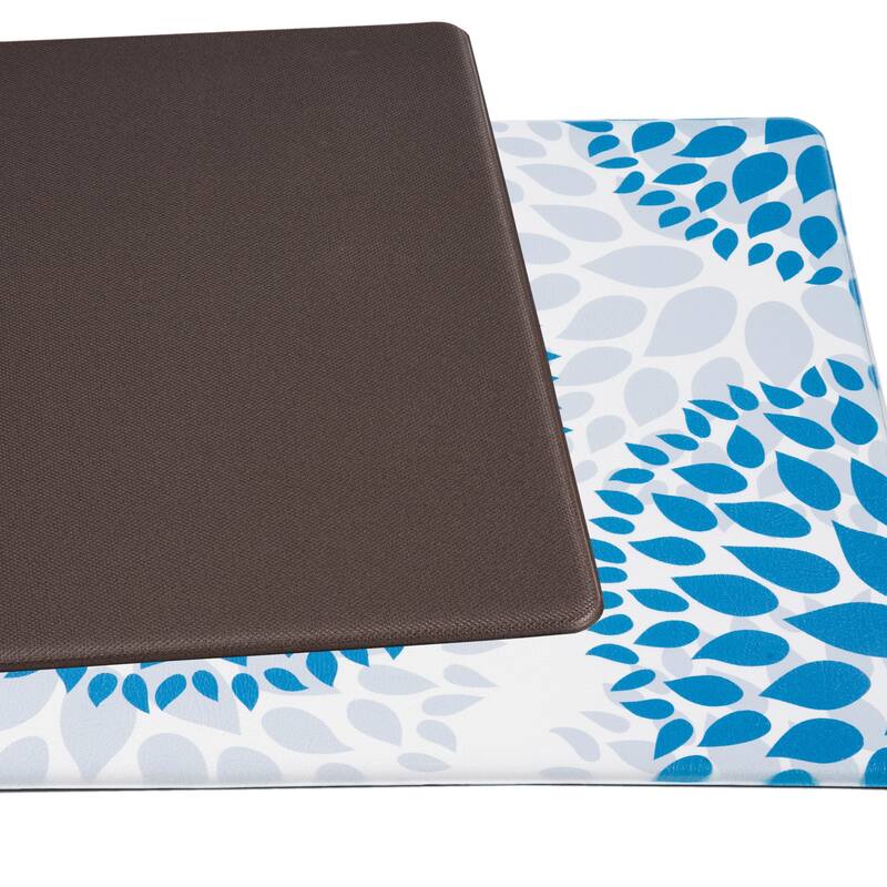 World Rug Gallery Modern Floral Circles Anti Fatigue Standing Mat