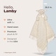 preview thumbnail 2 of 4, Baby Lamby Cuddle Me Sleeper, Cream Lamb Large Size Security Blanket, 28.5" x 28.5"