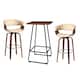 Option Brown Table & Cream PU Chairs