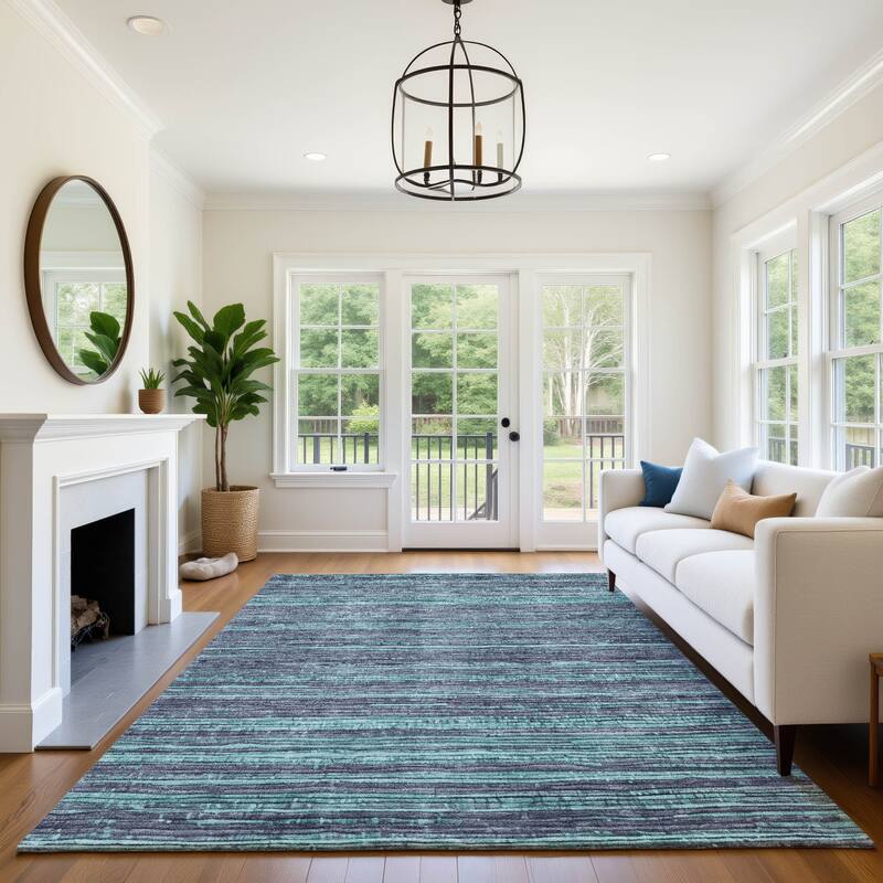 Premium Washable Super Soft Casual Stripes Mayfield Rug
