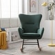 preview thumbnail 28 of 39, Velvet Armchair Wingback Comfy Rocker Chair with Thick Padded Seat for Nursery