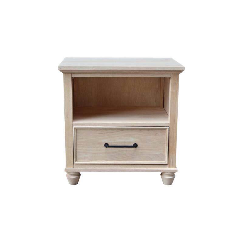 International Concepts Solid Wood 1-Drawer Nightstand - Ready to Finish