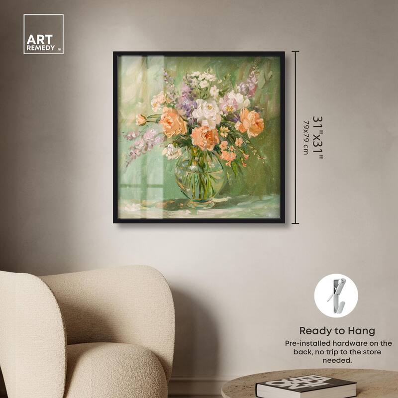 Vase and Greenery Shadowbox by Art Remedy