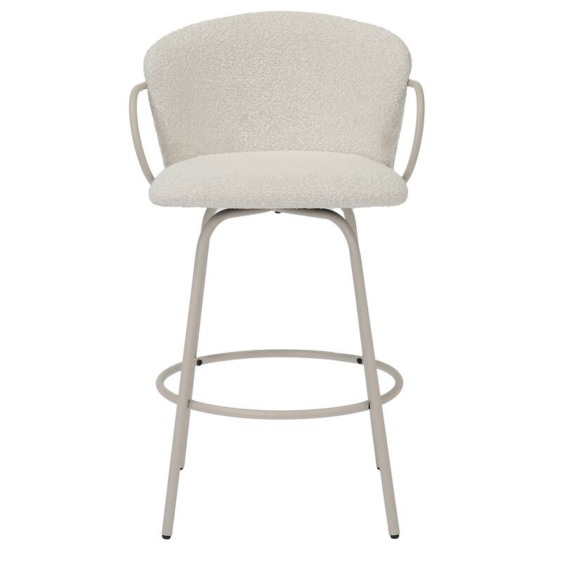 Modern Fabric & Metal 26" Counter Stool w/Swivel, Set of 4