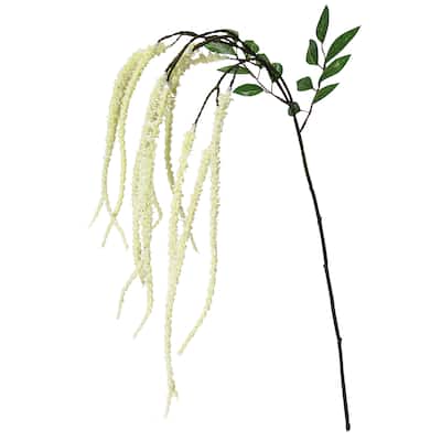 Set of 4 Cream Artificial Hanging Amaranthus Flower Stem Spray 37.5in - 37.5" L x 6" W x 1" DP