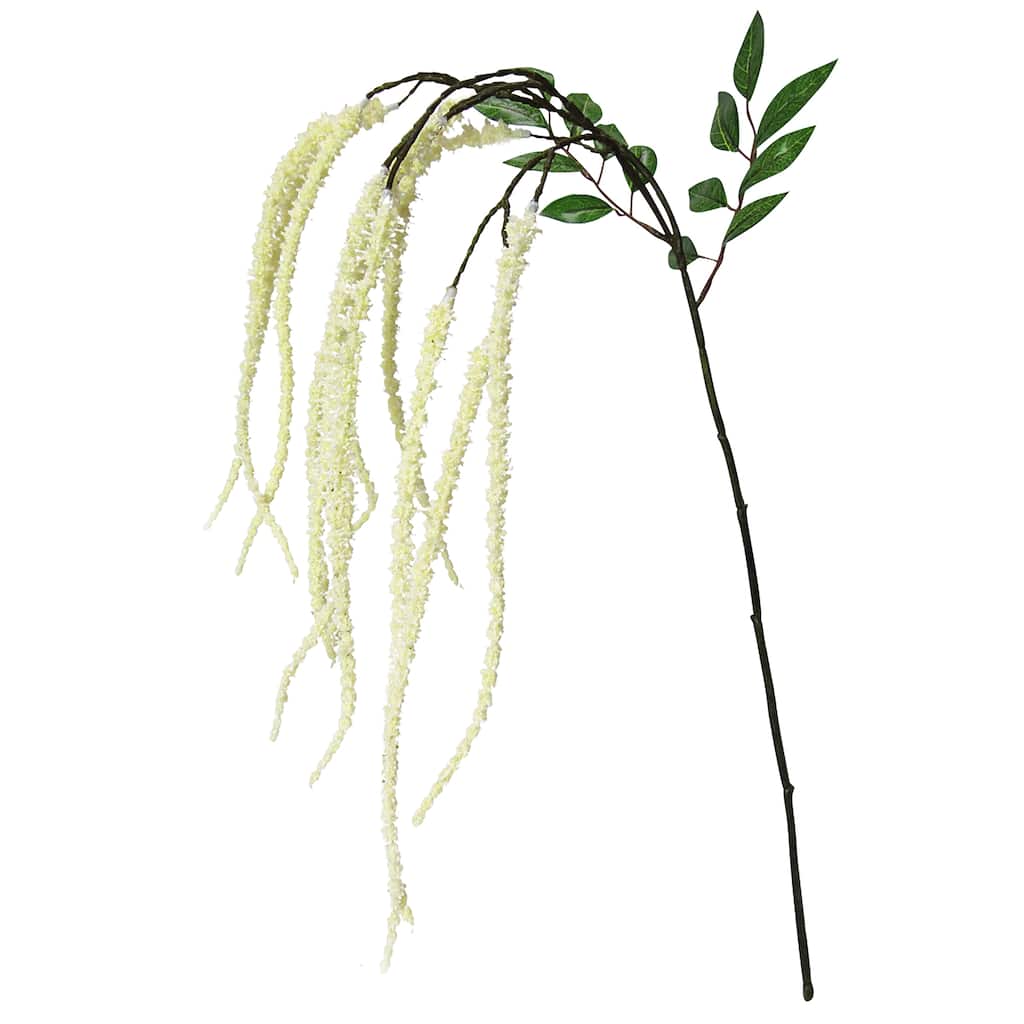 Set of 4 Cream Artificial Hanging Amaranthus Flower Stem Spray 37.5in - 37.5" L x 6" W x 1" DP