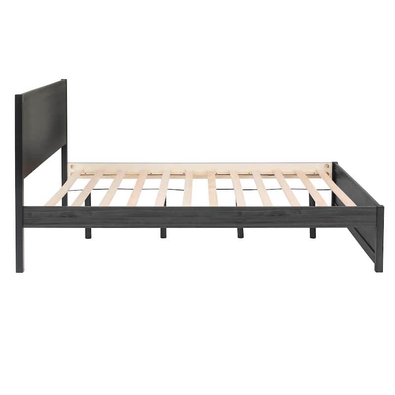 Wimberley Wood Finish Panel Platform Queen Bed by iNSPIRE Q Modern