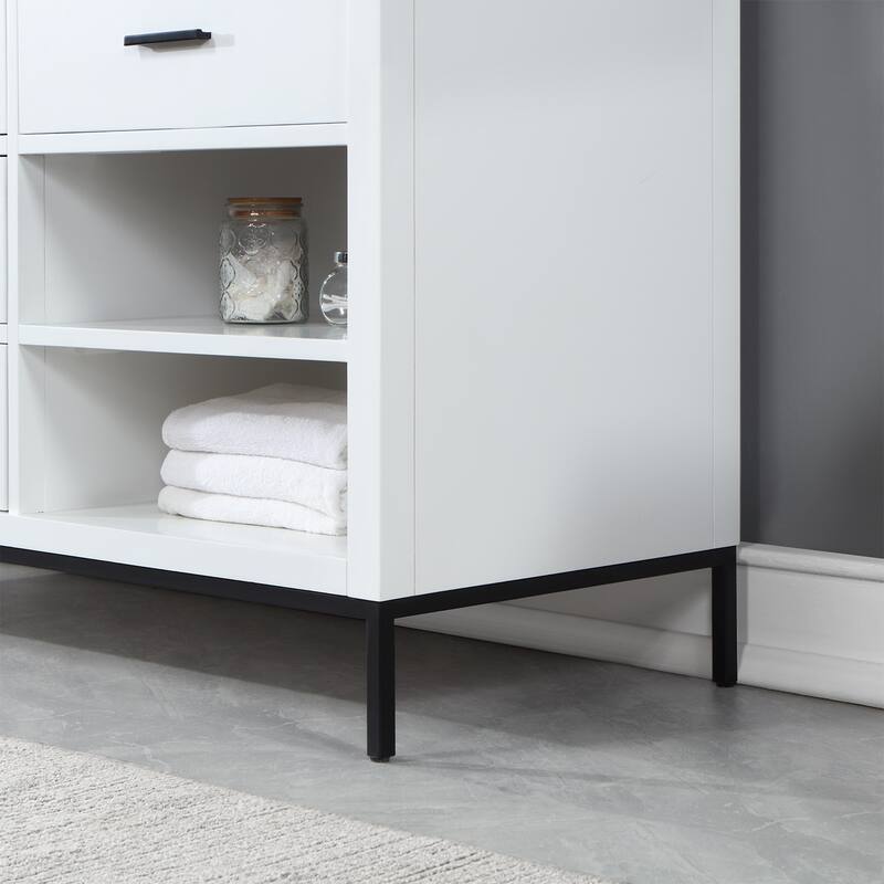 Altair Kesia Bathroom Vanity with Composite Stone Countertop with Mirror