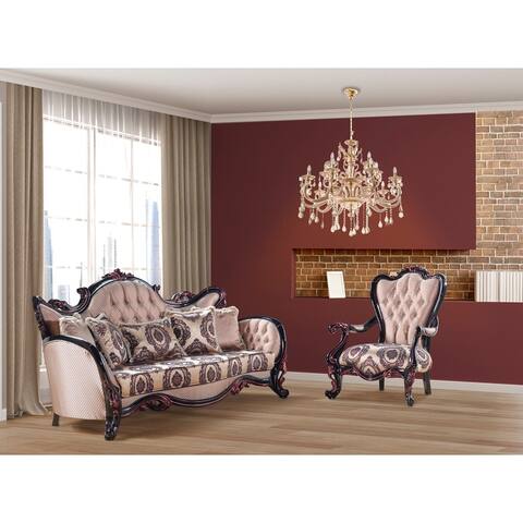 Dizza Traditional Flared Arms 2-piece Living room Sofa and Arms chair set