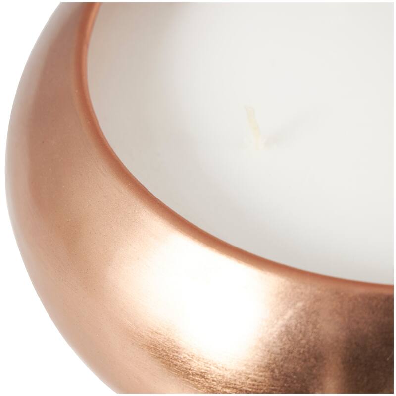 Copper Metal Tropical Breeze Scented Wide Wick Candle with White Wax