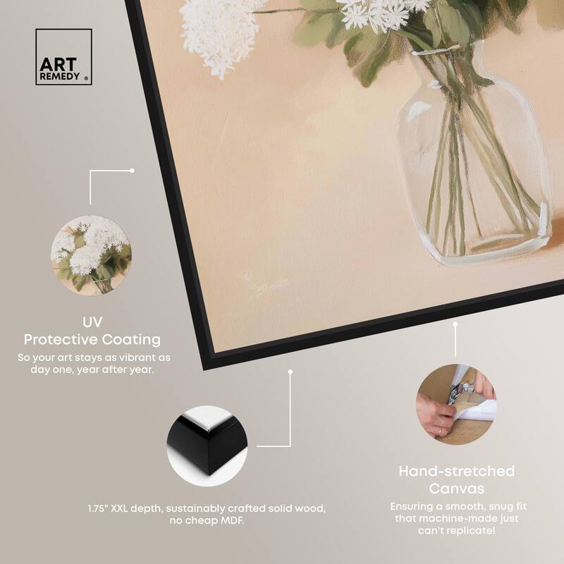 Lace in a Vase I Canvas by Art Remedy