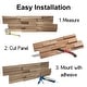 preview thumbnail 7 of 6, Wall!Supply 0.79 in. x 7.09 in. x 19.49 in UltraWood Teak Firenze Jointless Z-shape Interlocking (10-Pack)