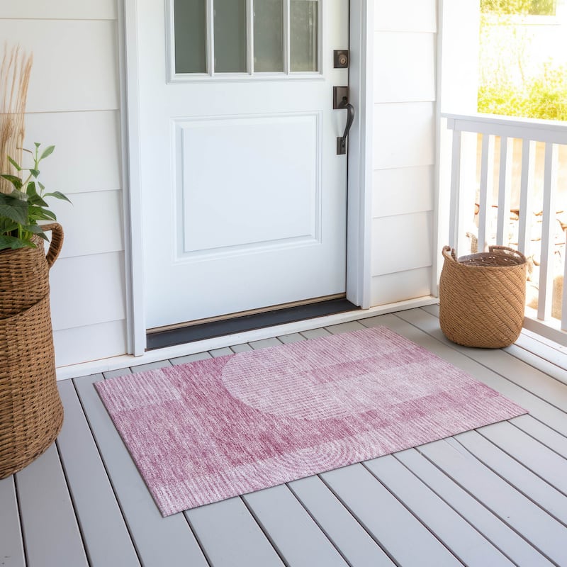 Machine Washable Indoor/ Outdoor Chantille Modern Deco Rug