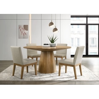 5 Piece Round Dining Table Set with Chairs - Bed Bath & Beyond - 38881895