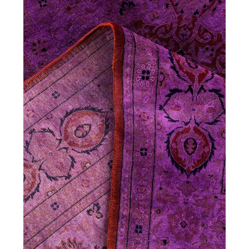 Overdyed One-of-a-Kind Hand-Knotted Area Rug - Purple - 6' 2" x 9' 3"