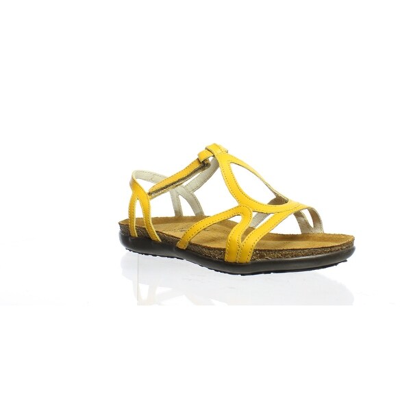 yellow ankle strap flats