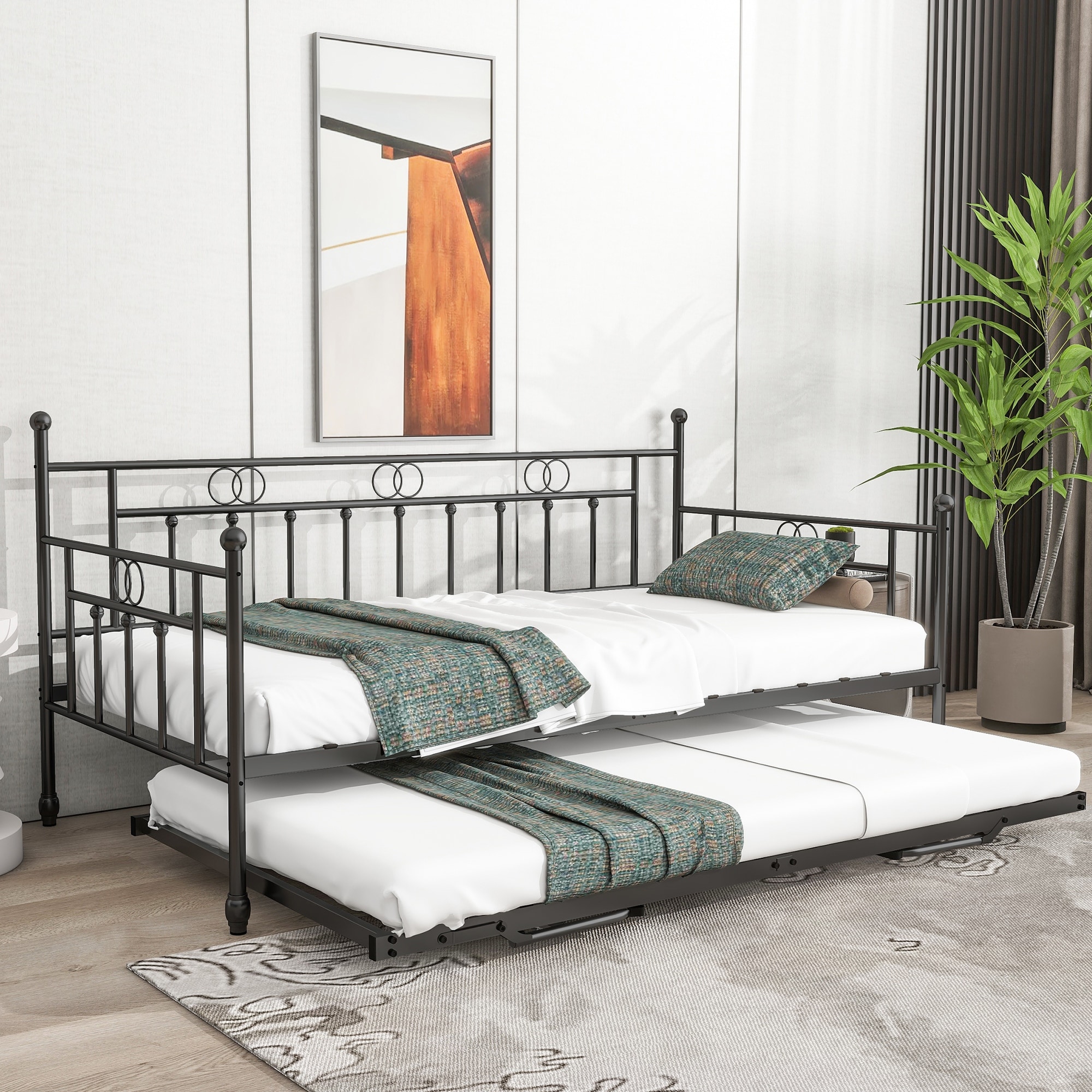 Trundle Bed Industrial Trundle Beds Bed Bath Beyond