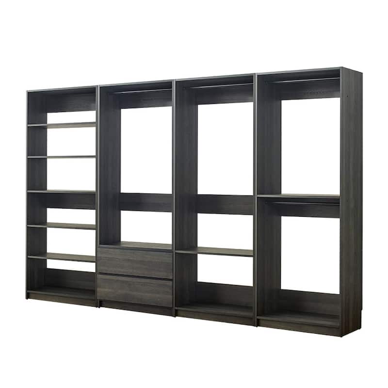 Prosper Gray Freestanding Walk in Wood Closet System