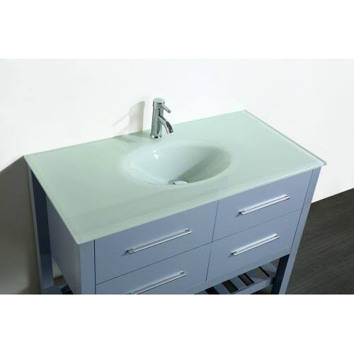 Shop Bosconi Sb 250 6ewg 43 3 10 Hardwood Free Standing Vanity