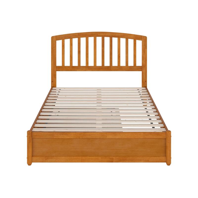 Lucia Platform Bed with Panel Footboard and Twin Trundle