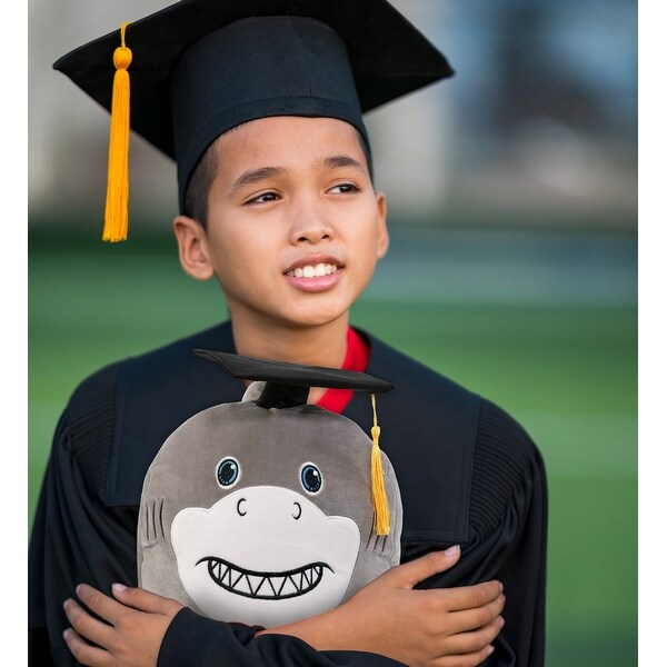 DolliBu Snug-Mooshies Shark Graduation Plush Toy with Graduation