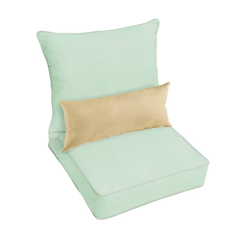 Oakley Sunbrella Solid Indoor/ Outdoor Corded Pillow and Chair Cushion Set