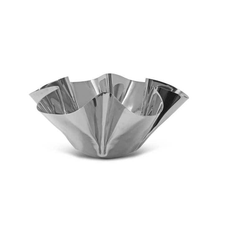 Stainless Steel Crushed Bowl - Large - Silver