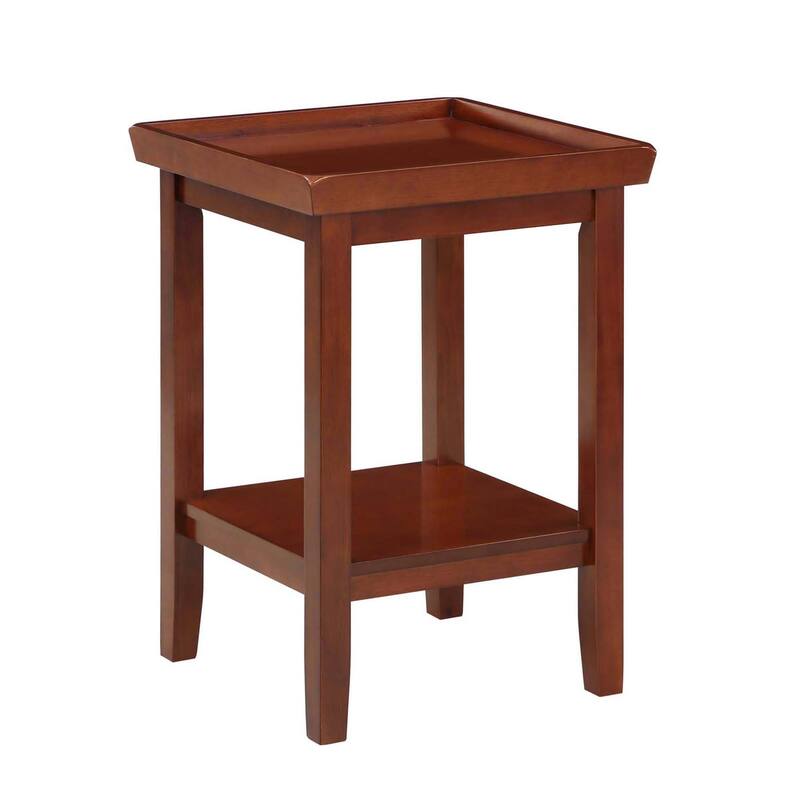Convenience Concepts Ledgewood End Table with Shelf - Mahogany