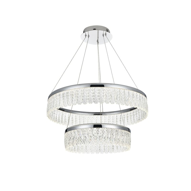 Elegant Lighting 2060G24 Rune 24" Wide LED Ring Chandelier - 3006