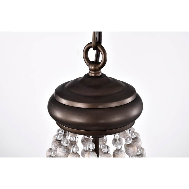 Hana 22 Inch Bohemian Pendant Chandelier 4-Light Candle