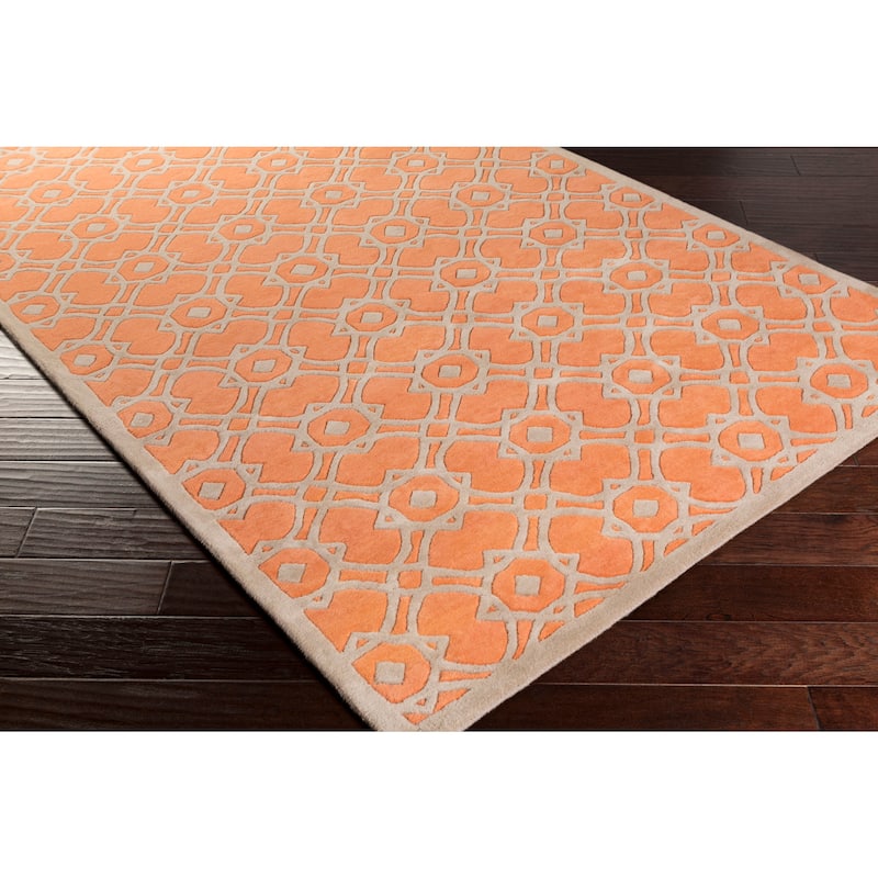 Hand-tufted Karen Contemporary Geometric Wool Area Rug