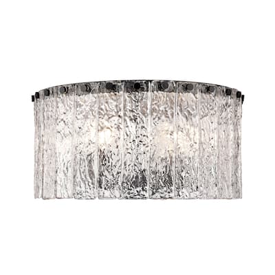 Z-Lite 1943F16 Glacier 5 Light 17" Wide Flush Mount Drum Ceiling