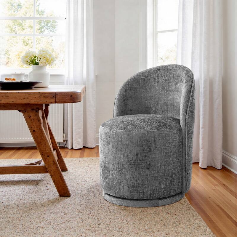 23" W Upholstered Swivel Side Chair for Dining Room, Balcony, Parlour