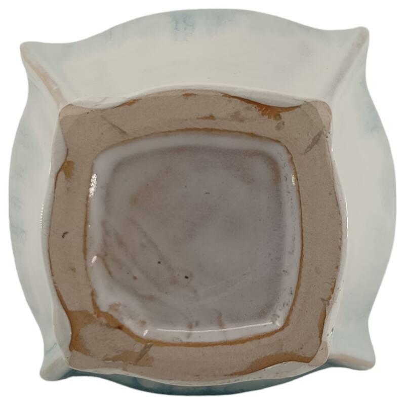 Stoneware Ceramic Decorative Vase with Ocean-Inspired Glaze Finish