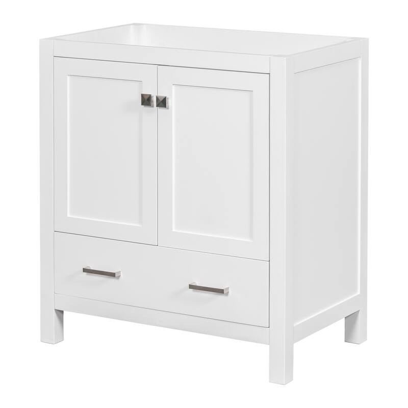 30 inch MDF Freestanding Bathroom Vanity without Top with Soft-Close Drawer