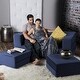 preview thumbnail 70 of 114, Jaxx Zipline Convertible Queen-size Sleeper Loveseat and Ottoman Set