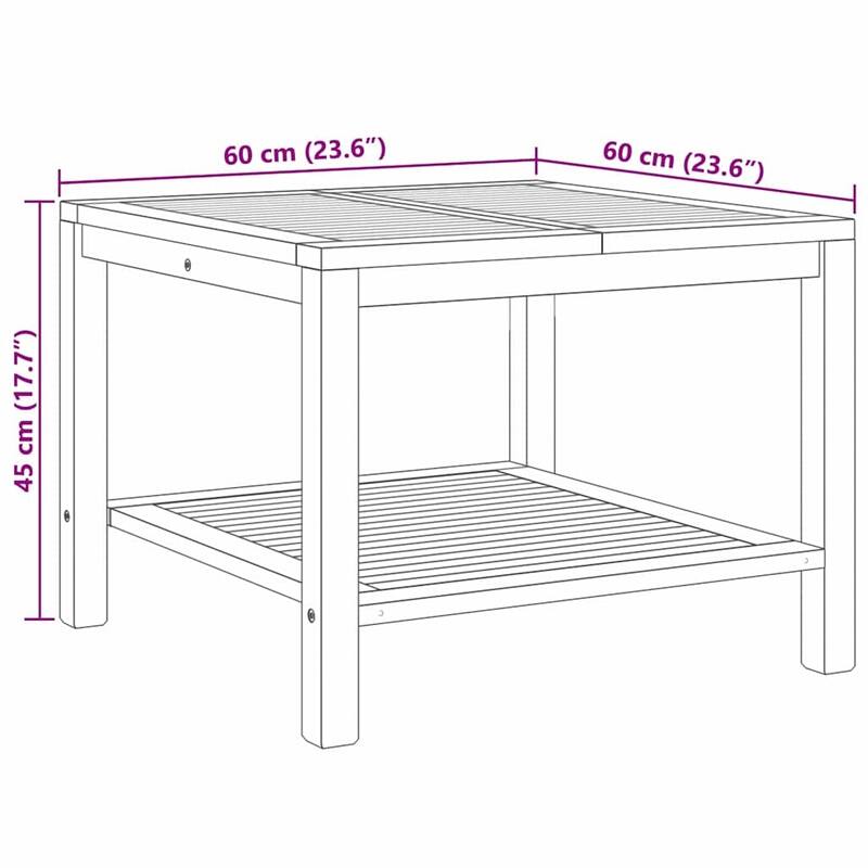 vidaXL Coffee Table Brown Solid teak wood