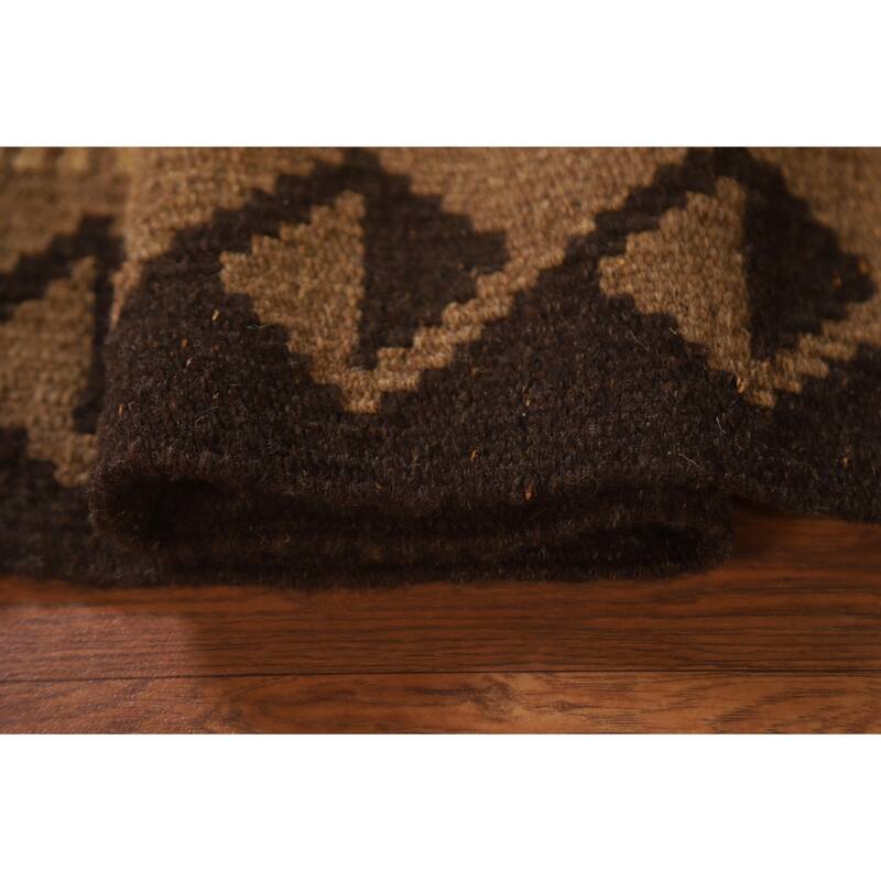 Multi-Color Reversible Kilim Rug Hand-woven Geometric Wool Carpet - 3'6" x 5'4"
