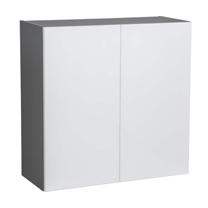 30" x 30" Wall Cabinet-Double Door-Grey - 30 x 30 x 12 - Off-White